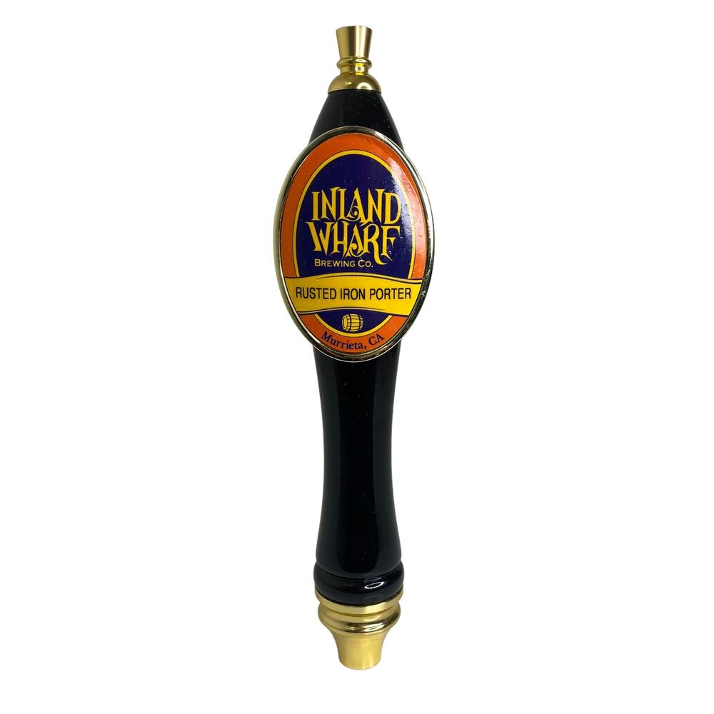 Inland Wharf Brewing Co. Rusted Iron Porter Beer Tap Handle Murrieta Ca